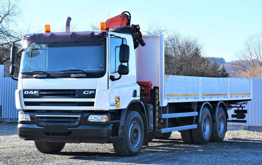 DAF CF 75.360 Pritsche 7,95 m + KRAN / FUNK * 6x4 DAF CF 75.360 Pritsche 7,95 m + KRAN / FUNK * 6x4 - Camion grue, Camion plateau: photos 4 DAF CF 75.360 Pritsche 7,95 m + KRAN / FUNK * 6x4 DAF CF 75.360 Pritsche 7,95 m + KRAN / FUNK * 6x4 - Camion grue, Camion plateau: photos 4