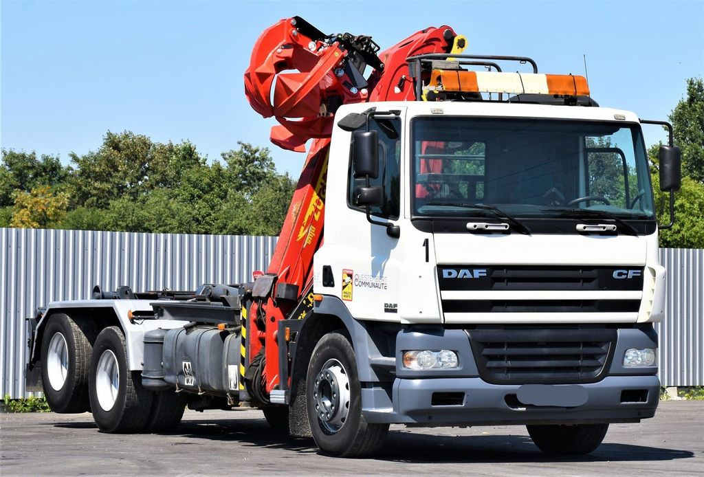 DAF CF 85.340 * ABROLLKIPPER + KRAN - Camion ampliroll, Camion grue: photos 3 DAF CF 85.340 * ABROLLKIPPER + KRAN - Camion ampliroll, Camion grue: photos 3
