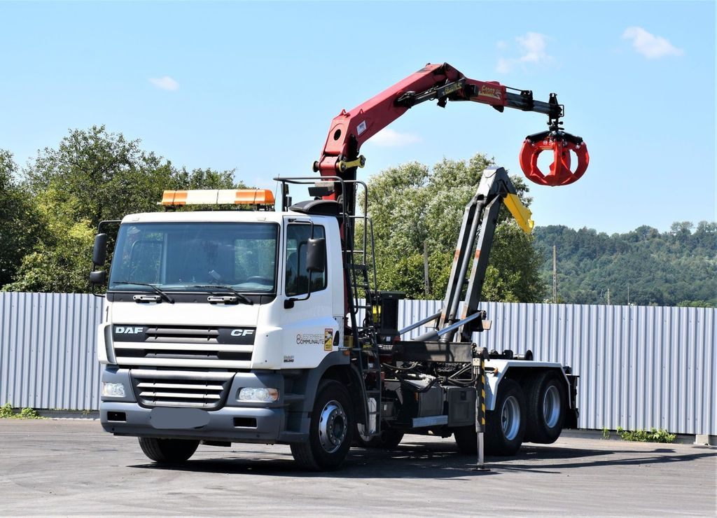 DAF CF 85.340 * ABROLLKIPPER + KRAN * TOP - Camion grue, Camion ampliroll: photos 2 DAF CF 85.340 * ABROLLKIPPER + KRAN * TOP - Camion grue, Camion ampliroll: photos 2