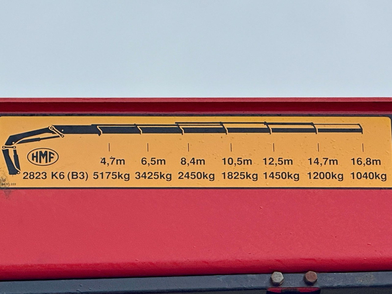 Camion grue DAF CF 85.380 * HMF 2823 K6 (B3) + FUNK * 8x4 * TOP: photos 8