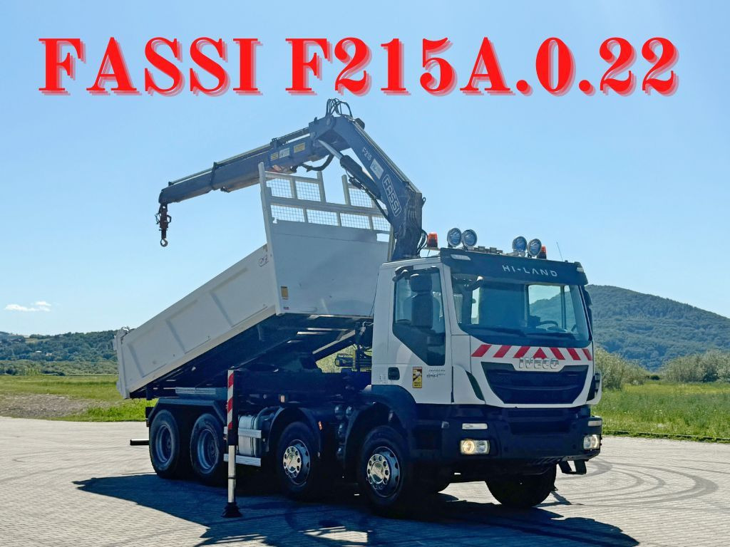 Iveco TRAKKER 450 * FASSI F215A.0.22 + FUNK / 8x4 *TOP - Camion benne, Camion grue: photos 1 Iveco TRAKKER 450 * FASSI F215A.0.22 + FUNK / 8x4 *TOP - Camion benne, Camion grue: photos 1