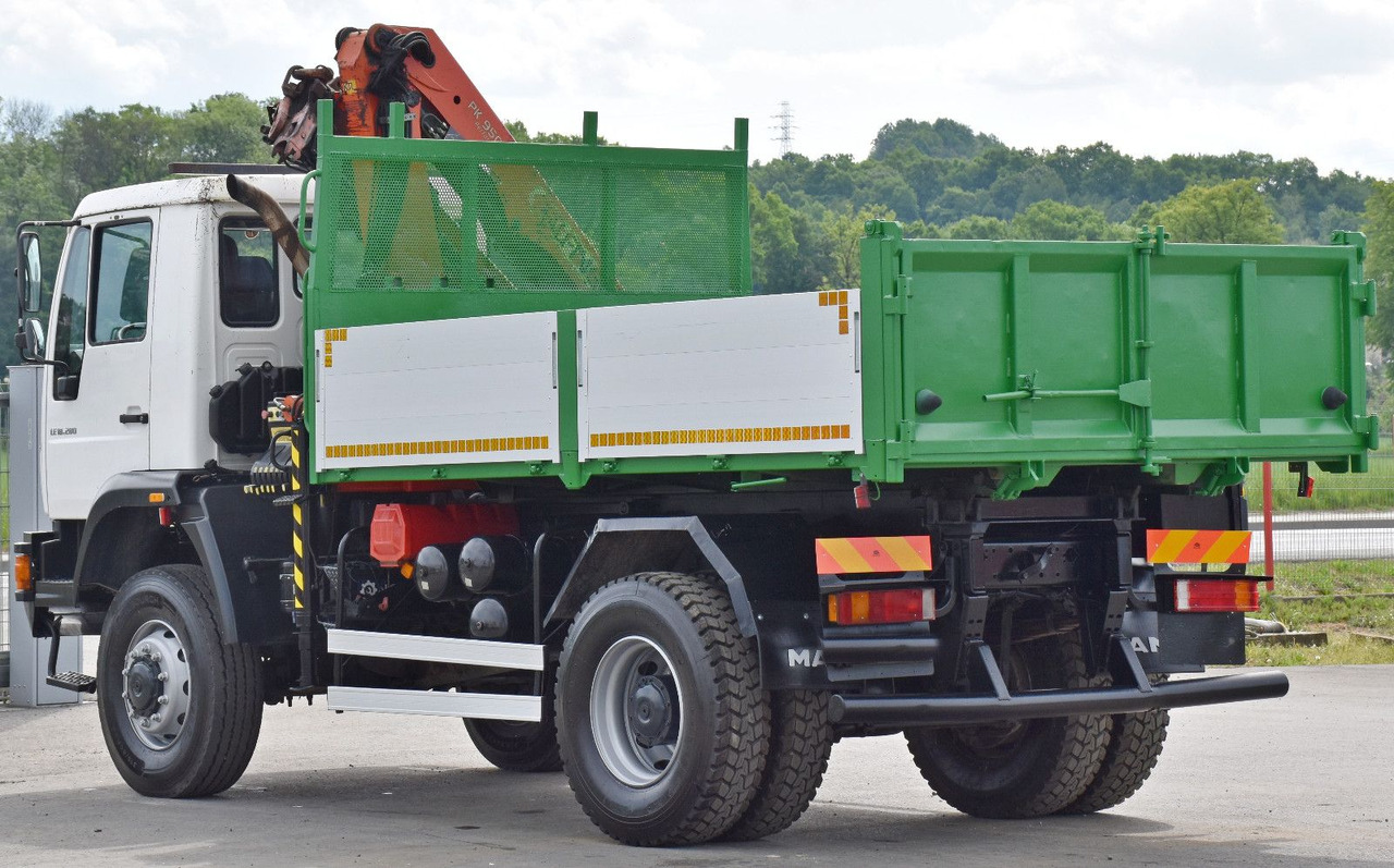 Camion benne, Camion grue MAN LE 18.280 Kipper 3,70 m + PK 9501 /4x4: photos 7