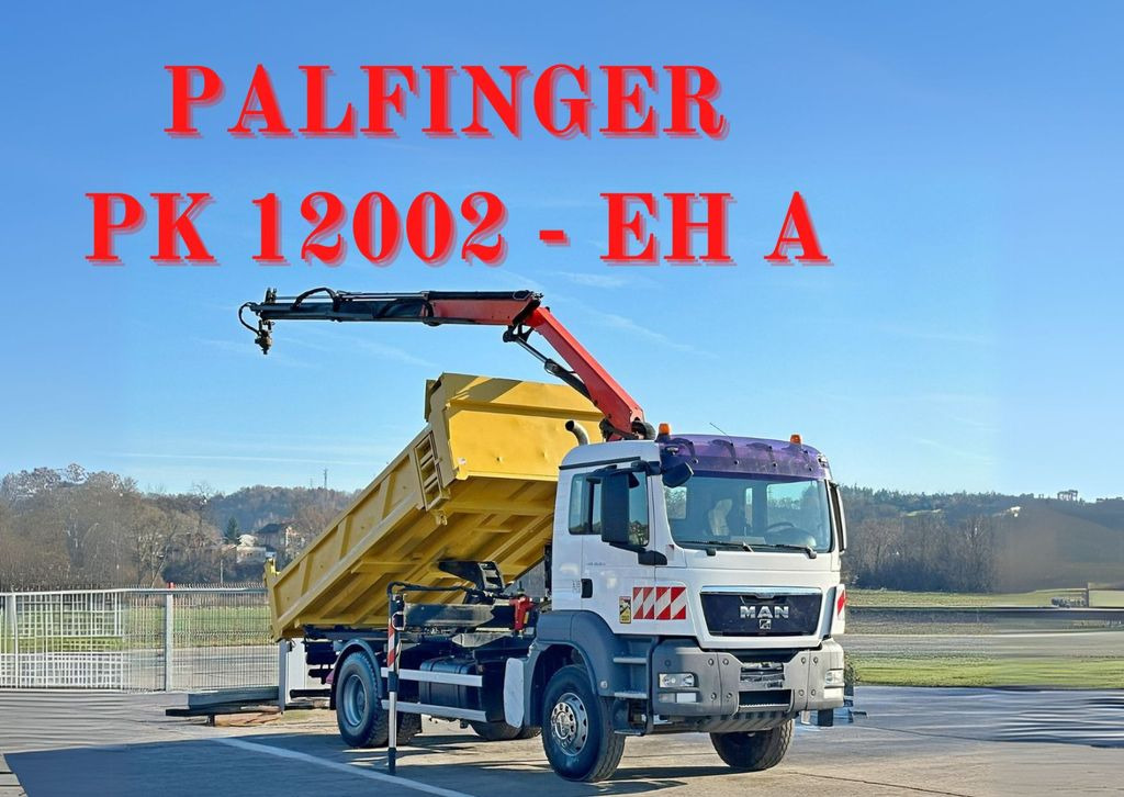 MAN TGS 18.320 * PK 12002 - EH A + FUNK * TOPZUSTAND - Camion benne, Camion grue: photos 1 MAN TGS 18.320 * PK 12002 - EH A + FUNK * TOPZUSTAND - Camion benne, Camion grue: photos 1