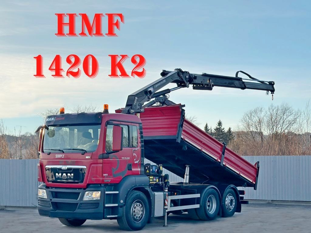 MAN TGS 26.360 Kipper 5,15m*HMF 1420 K2 + FUNK/6x2 - Camion grue: photos 1 MAN TGS 26.360 Kipper 5,15m*HMF 1420 K2 + FUNK/6x2 - Camion grue: photos 1