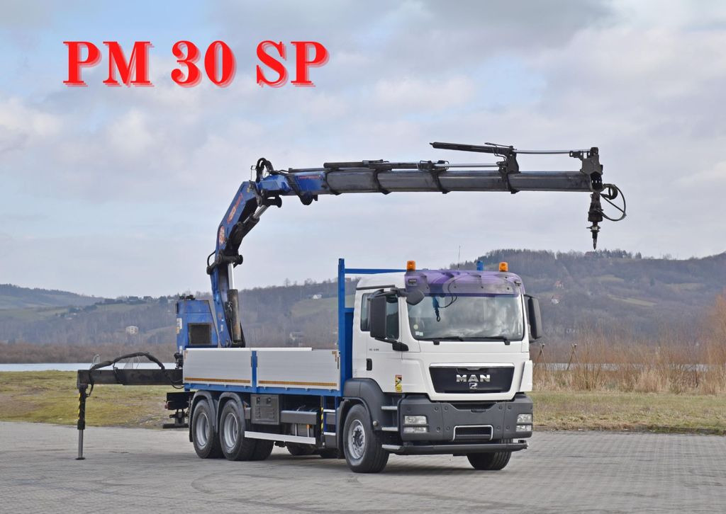MAN TGS 26.360*PRITSCHE 6,60m * PM 30 SP / FUNK *6x4 - Camion grue: photos 1 MAN TGS 26.360*PRITSCHE 6,60m * PM 30 SP / FUNK *6x4 - Camion grue: photos 1