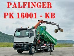 Renault C 430 *KIPPER 5,10 m + PK 16001 - K B* 6x4 - Camion grue: photos 1 Renault C 430 *KIPPER 5,10 m + PK 16001 - K B* 6x4 - Camion grue: photos 1