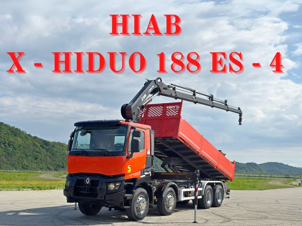 Renault C 430 *KIPPER 6,80m* HIAB X-HIDUO 188 ES-4 * 8x4 - Camion grue: photos 1 Renault C 430 *KIPPER 6,80m* HIAB X-HIDUO 188 ES-4 * 8x4 - Camion grue: photos 1
