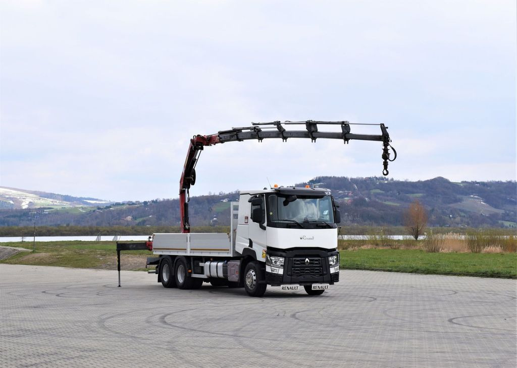 Renault C 460 * HMF 1510 K6 + FUNK * 6x4 - Camion grue, Camion plateau: photos 2 Renault C 460 * HMF 1510 K6 + FUNK * 6x4 - Camion grue, Camion plateau: photos 2