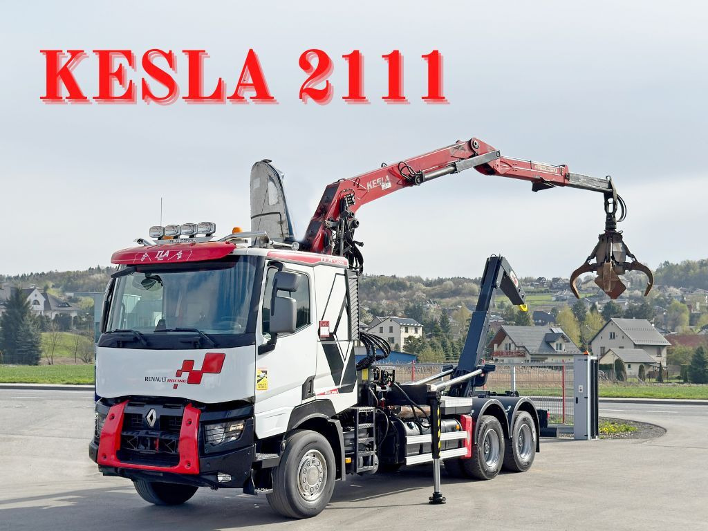 Renault C520 * ABROLLKIPPER 4,80 m * KESLA * 6x4! - Camion ampliroll, Camion grue: photos 1 Renault C520 * ABROLLKIPPER 4,80 m * KESLA * 6x4! - Camion ampliroll, Camion grue: photos 1