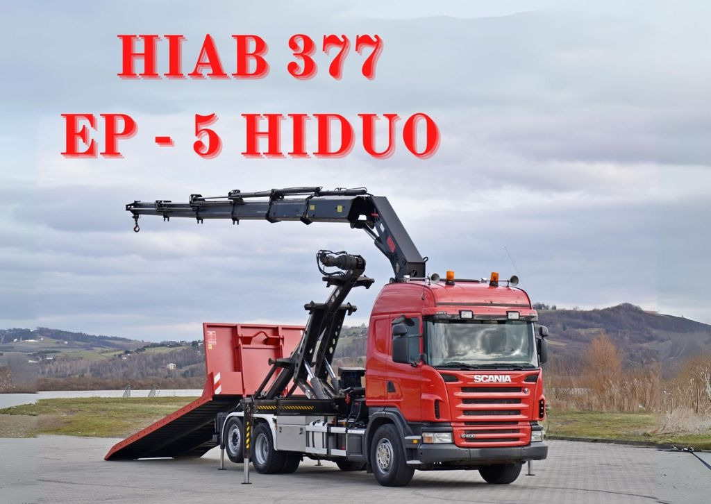 Scania G 400 * Abschleppwagen 6,40m* KRAN + FUNK * TOP - Camion grue, Camion ampliroll: photos 1 Scania G 400 * Abschleppwagen 6,40m* KRAN + FUNK * TOP - Camion grue, Camion ampliroll: photos 1