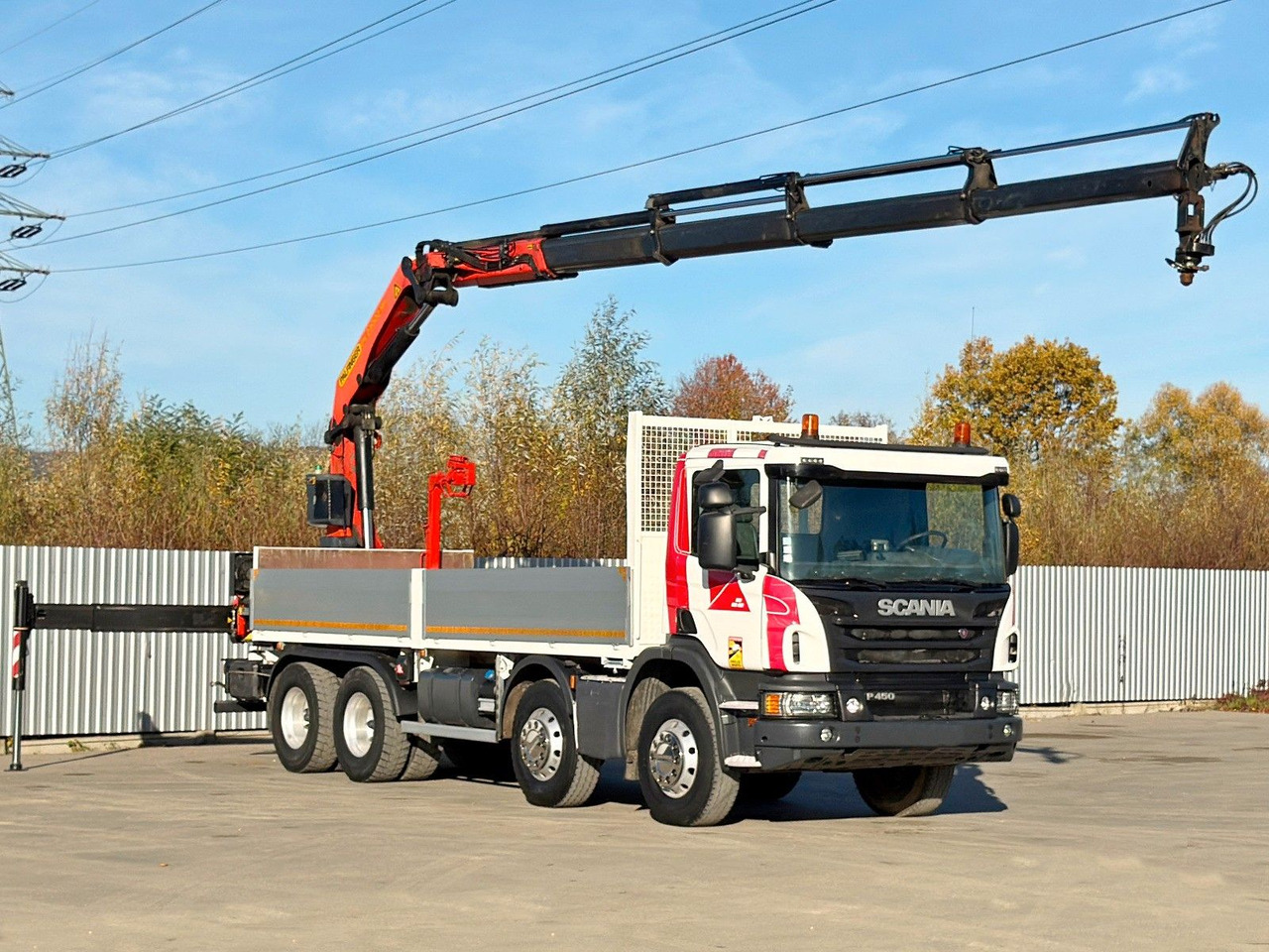 Scania P 450* PRITSCHE 6,90m * PK 23002- SH C FUNK *8x4 - Camion grue: photos 2 Scania P 450* PRITSCHE 6,90m * PK 23002- SH C FUNK *8x4 - Camion grue: photos 2