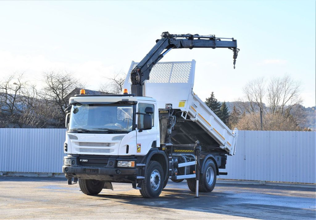 Scania P320 Kipper 3,90m *BORDMATIC*HIAB 122B-2DUO* TOP - Camion grue, Camion benne: photos 2 Scania P320 Kipper 3,90m *BORDMATIC*HIAB 122B-2DUO* TOP - Camion grue, Camion benne: photos 2