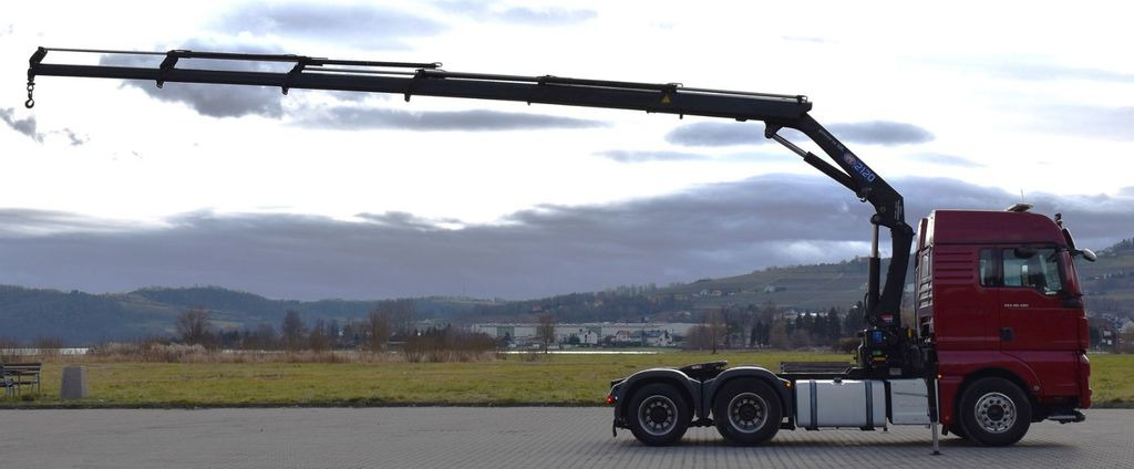 MAN TGX 28.480 Sattelzugmaschine + HMF 2120 K5/FUNK MAN TGX 28.480 Sattelzugmaschine + HMF 2120 K5/FUNK - Tracteur routier: photos 5 MAN TGX 28.480 Sattelzugmaschine + HMF 2120 K5/FUNK MAN TGX 28.480 Sattelzugmaschine + HMF 2120 K5/FUNK - Tracteur routier: photos 5