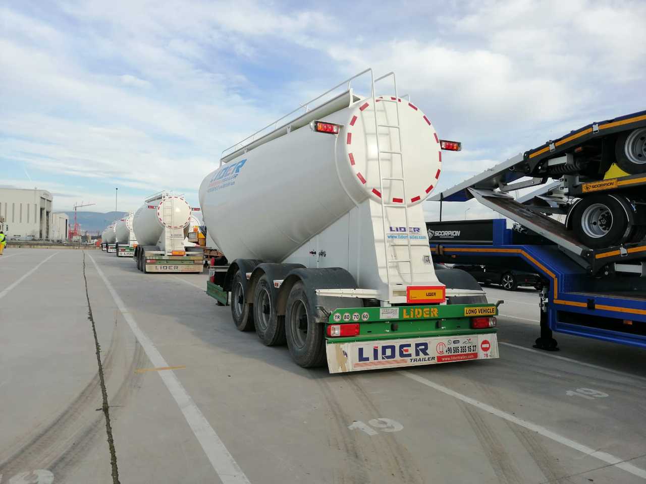 Semi-remorque citerne pour transport de ciment neuf LIDER 2025  MODEL NEW CEMENT TANKER: photos 17