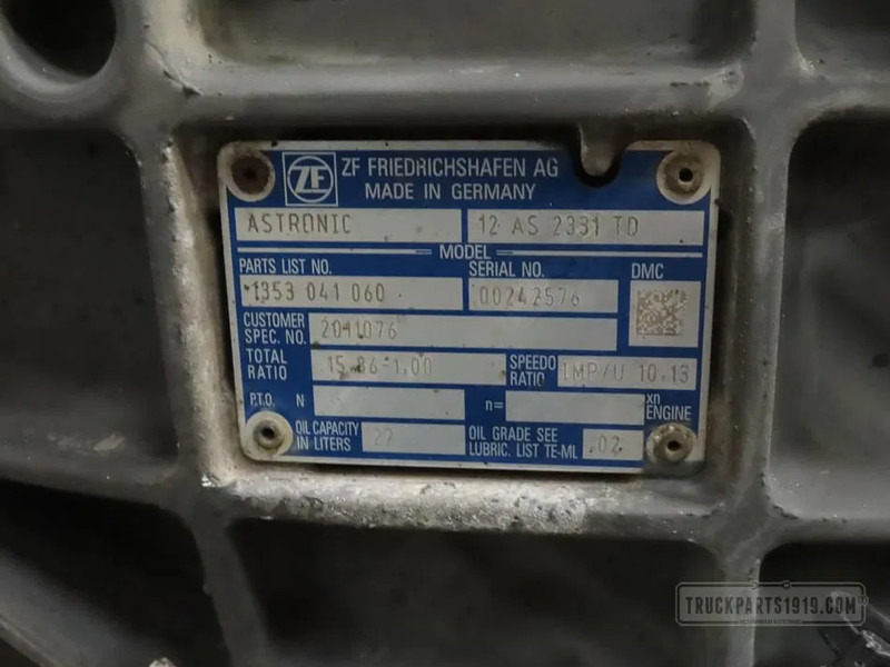 DAF 2011076 Versnellingsbak 12AS2331TD+IT3 - Boîte de vitesse pour Camion: photos 3 DAF 2011076 Versnellingsbak 12AS2331TD+IT3 - Boîte de vitesse pour Camion: photos 3