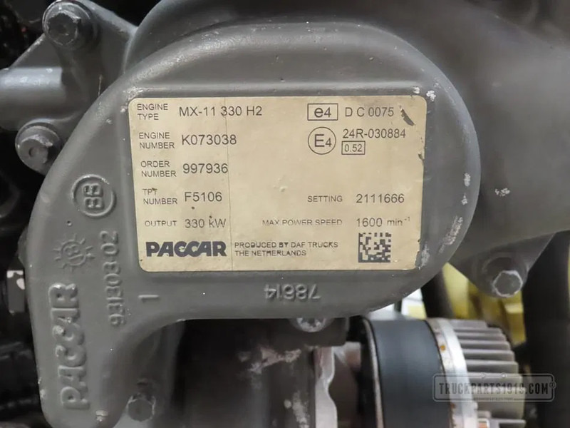 DAF Motor MX11 330 H2 Euro6 - Moteur pour Camion: photos 3 DAF Motor MX11 330 H2 Euro6 - Moteur pour Camion: photos 3