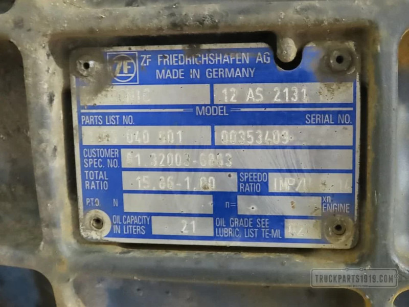 MAN Gearbox & Clutch Parts Versnellingsbak 12AS2131TD - Boîte de vitesse pour Camion: photos 3 MAN Gearbox & Clutch Parts Versnellingsbak 12AS2131TD - Boîte de vitesse pour Camion: photos 3