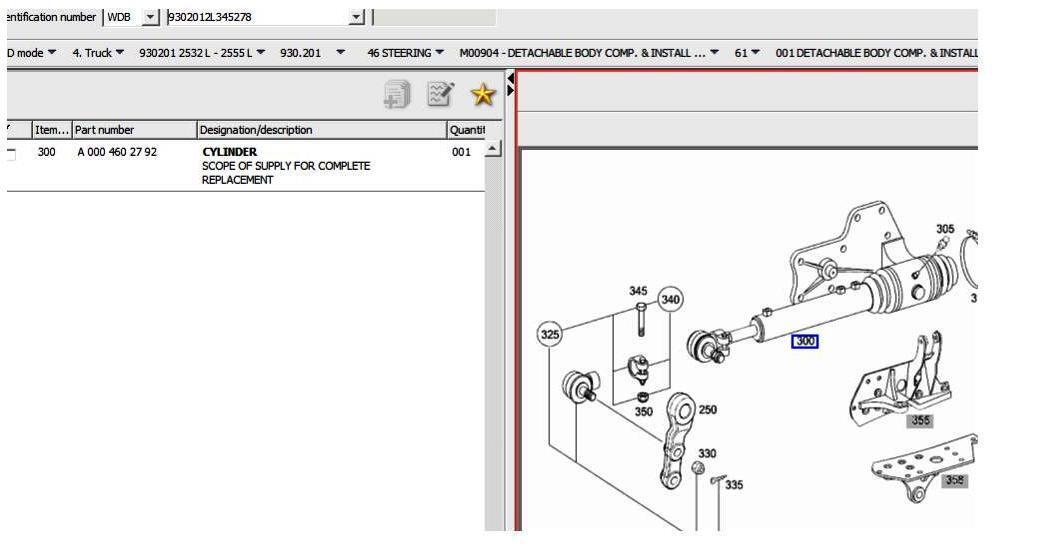 WORKING CYLINDER STEERING ACTROS MP2 RHD - Hydraulique pour Camion: photos 1 WORKING CYLINDER STEERING ACTROS MP2 RHD - Hydraulique pour Camion: photos 1