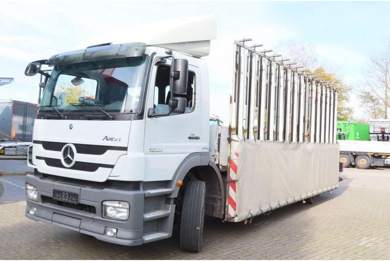 Mercedes-Benz Axor 1833 L Glasstransporter + Crane Palfinger - Camion: photos 1 Mercedes-Benz Axor 1833 L Glasstransporter + Crane Palfinger - Camion: photos 1