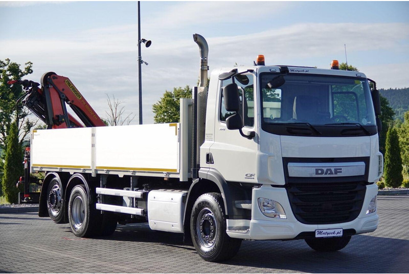 Camion plateau, Camion grue DAF CF 370 / 6x2 / SKRZYNIOWY - paka: 6,4 m / + HDS PALFINGER PK 180: photos 13