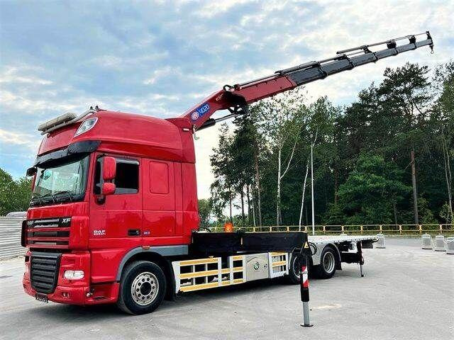 DAF XF 105 6x2 HMF 4020 EURO 5 KRAN CRANE - Camion plateau, Camion grue: photos 1 DAF XF 105 6x2 HMF 4020 EURO 5 KRAN CRANE - Camion plateau, Camion grue: photos 1