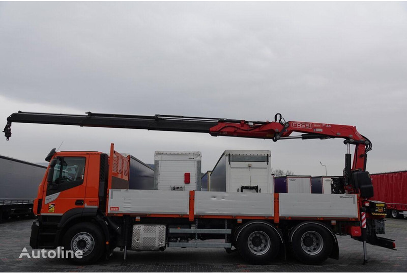 Iveco 420 Flatbed + crane FASSI 185 6x2 - Camion plateau, Camion grue: photos 1 Iveco 420 Flatbed + crane FASSI 185 6x2 - Camion plateau, Camion grue: photos 1