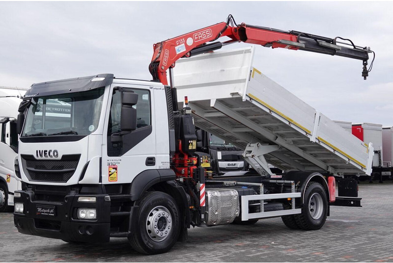 Iveco STRALIS / 310 / 4x2 /WYWROTKA - 5,3 M / HDS FASSI 135 - 8 M / E - Camion benne: photos 1 Iveco STRALIS / 310 / 4x2 /WYWROTKA - 5,3 M / HDS FASSI 135 - 8 M / E - Camion benne: photos 1