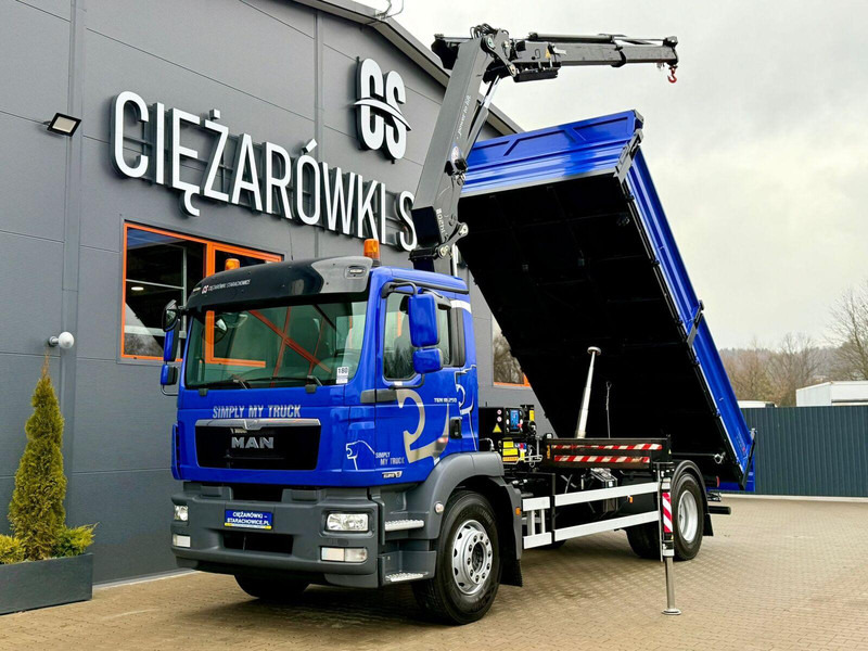 MAN TGM TGL TGS 18.250 // wywrotka 3-S + HDS HMF 1420 - K2 // bu - Camion benne, Camion grue: photos 1 MAN TGM TGL TGS 18.250 // wywrotka 3-S + HDS HMF 1420 - K2 // bu - Camion benne, Camion grue: photos 1