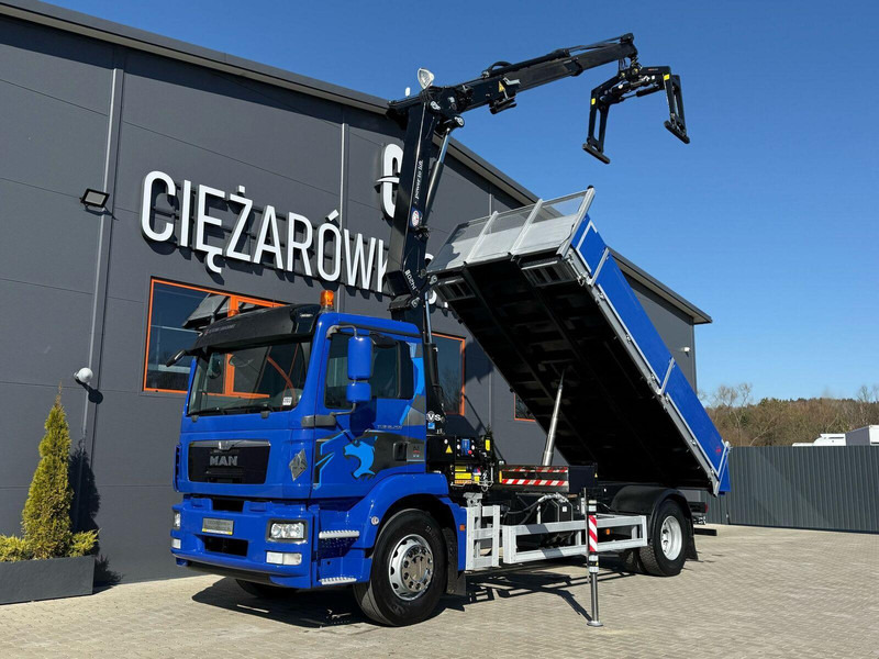 MAN TGM TGL TGS 18.250 // wywrotka // skrzynia // HDS HMF - Camion benne, Camion grue: photos 1 MAN TGM TGL TGS 18.250 // wywrotka // skrzynia // HDS HMF - Camion benne, Camion grue: photos 1