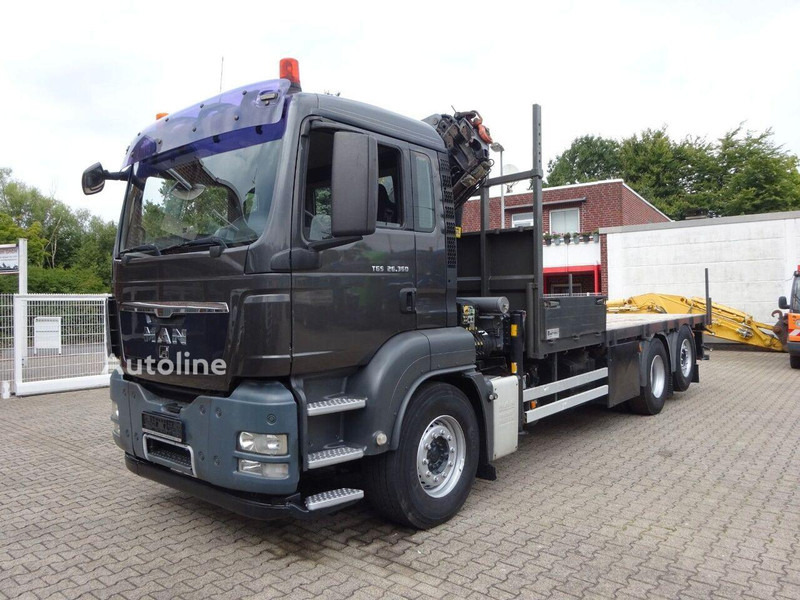 MAN TGS 26.360 - Open flatbed+crane 6x2 - Camion plateau, Camion grue: photos 1 MAN TGS 26.360 - Open flatbed+crane 6x2 - Camion plateau, Camion grue: photos 1