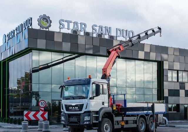 MAN TGS 26.400 6x6 PALFINGER PK 33002 EH Crane Kran - Camion plateau, Camion grue: photos 2 MAN TGS 26.400 6x6 PALFINGER PK 33002 EH Crane Kran - Camion plateau, Camion grue: photos 2