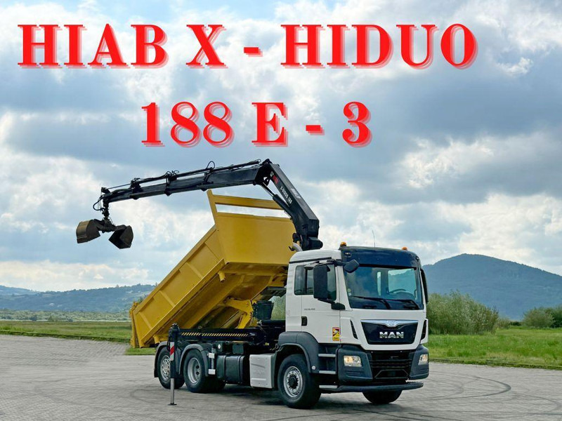 MAN TGS 26.400 * HIAB X-HIDUO 188 E-3 + FUNK * 6x4 - Camion benne, Camion grue: photos 1 MAN TGS 26.400 * HIAB X-HIDUO 188 E-3 + FUNK * 6x4 - Camion benne, Camion grue: photos 1