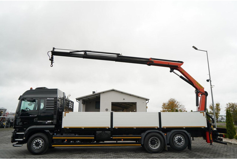 MAN TGS 26.440 / 6X2 / SKRZYNIOWY 7,5 M / OŚ PODNOSZONA + HDS PALFI - Camion plateau, Camion grue: photos 5 MAN TGS 26.440 / 6X2 / SKRZYNIOWY 7,5 M / OŚ PODNOSZONA + HDS PALFI - Camion plateau, Camion grue: photos 5