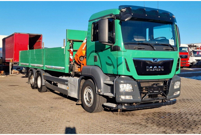 MAN TGS 26.460 6X2 Flatbed + Crane Atlas 172.3E-A4 + RC - Camion plateau, Camion grue: photos 1 MAN TGS 26.460 6X2 Flatbed + Crane Atlas 172.3E-A4 + RC - Camion plateau, Camion grue: photos 1