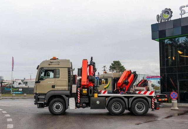 Camion plateau, Camion grue MAN TGS 26.480 6x6 PALFINGER PK 34002 SH Crane Winc: photos 9