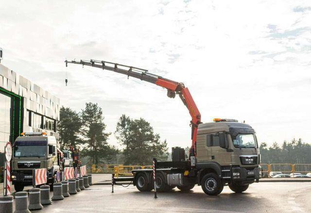 Camion plateau, Camion grue MAN TGS 26.480 6x6 PALFINGER PK 34002 SH Crane Winc: photos 6