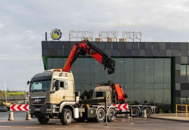 Camion plateau, Camion grue MAN TGS 26.480 6x6 PALFINGER PK 34002 SH Crane Winc: photos 7