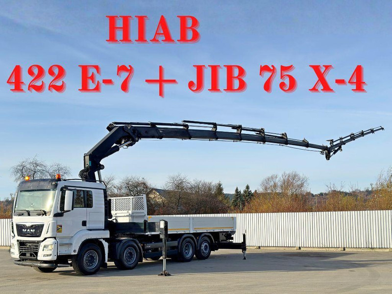 MAN TGS 35.440* HIAB 422 E-7 + JIB 75 X-4 + FUNK - Camion plateau, Camion grue: photos 1 MAN TGS 35.440* HIAB 422 E-7 + JIB 75 X-4 + FUNK - Camion plateau, Camion grue: photos 1