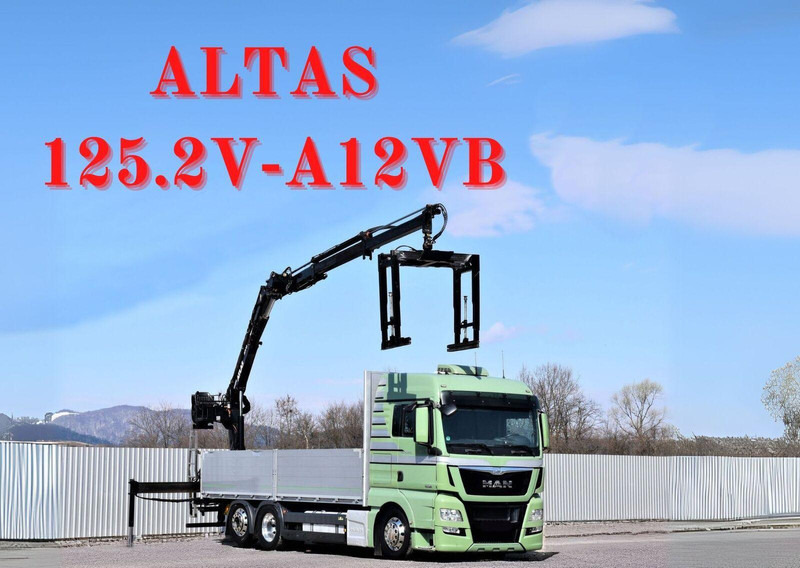 MAN TGX 26.440 Pritsche 6,60 m* ATLAS 125.2V-A12VB - Camion plateau, Camion grue: photos 1 MAN TGX 26.440 Pritsche 6,60 m* ATLAS 125.2V-A12VB - Camion plateau, Camion grue: photos 1