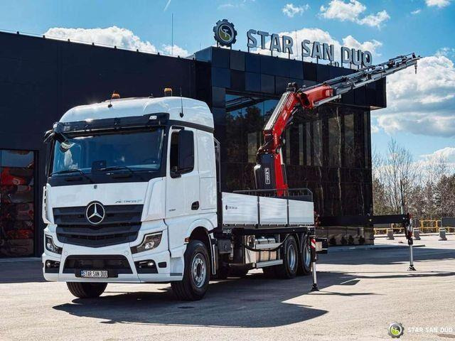 Mercedes-Benz ACTROS 3351 NEW 6x4 Fassi F485 Crane - Camion plateau, Camion grue: photos 1 Mercedes-Benz ACTROS 3351 NEW 6x4 Fassi F485 Crane - Camion plateau, Camion grue: photos 1