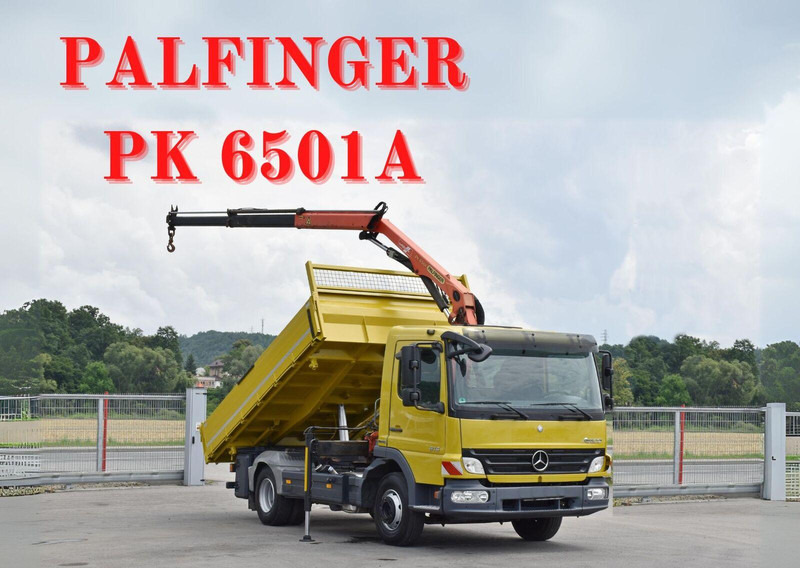 Mercedes-Benz ATEGO 818 - Camion benne, Camion grue: photos 1 Mercedes-Benz ATEGO 818 - Camion benne, Camion grue: photos 1