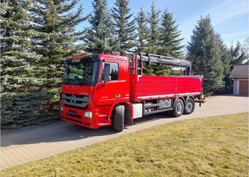 Mercedes-Benz Actros 2546 6x2 Flatbed + Crane HIAB 166 K + RC - Camion plateau, Camion grue: photos 4 Mercedes-Benz Actros 2546 6x2 Flatbed + Crane HIAB 166 K + RC - Camion plateau, Camion grue: photos 4