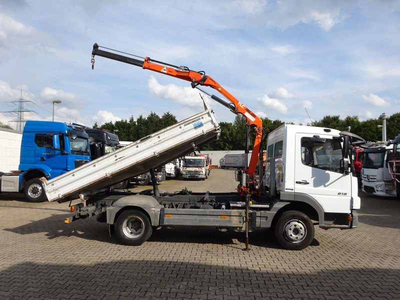 Utilitaire benne Mercedes-Benz Atego 818 3 way Meiller tipper + crane Terex 36.2: photos 10