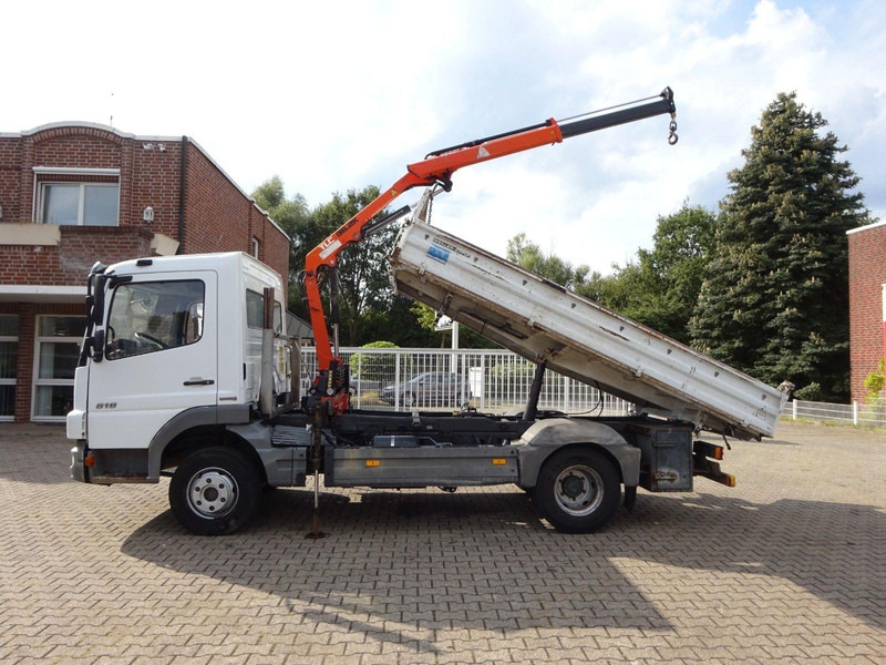 Utilitaire benne Mercedes-Benz Atego 818 3 way Meiller tipper + crane Terex 36.2: photos 7