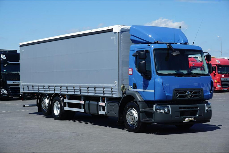 Renault D 320 / EURO 6 / FIRANKA / 21 PALET / ŁAD. 16 390 KG - Camion à rideaux coulissants: photos 1 Renault D 320 / EURO 6 / FIRANKA / 21 PALET / ŁAD. 16 390 KG - Camion à rideaux coulissants: photos 1
