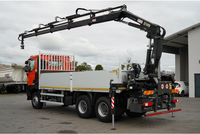 Renault K 380 / 6X4 / SKRZYNIOWY 6.2 M / + HDS HIAB 166 ES-4 / MAX UDŹWI - Camion plateau, Camion grue: photos 3 Renault K 380 / 6X4 / SKRZYNIOWY 6.2 M / + HDS HIAB 166 ES-4 / MAX UDŹWI - Camion plateau, Camion grue: photos 3