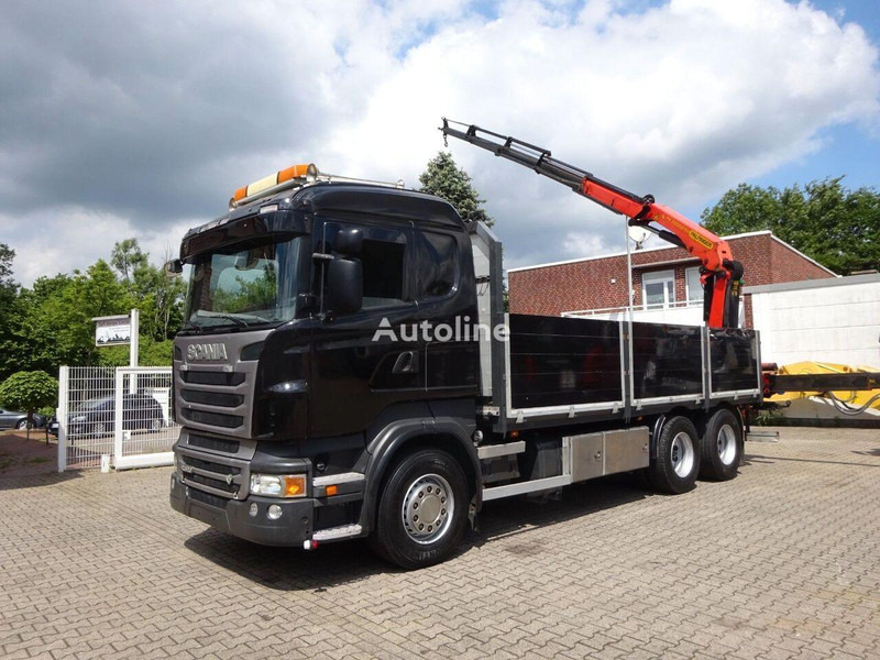 Scania R620 V8 - Flatbed+crane - Camion plateau, Camion grue: photos 1 Scania R620 V8 - Flatbed+crane - Camion plateau, Camion grue: photos 1