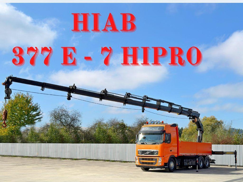 Volvo FH 460 * HIAB 377 E - 7 HIPRO + FUNK * 6x4 - Camion plateau, Camion grue: photos 1 Volvo FH 460 * HIAB 377 E - 7 HIPRO + FUNK * 6x4 - Camion plateau, Camion grue: photos 1