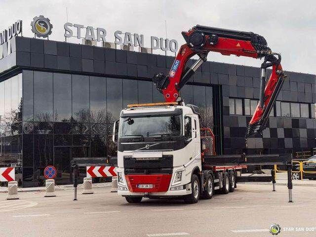 Volvo FH 550 8x2 HMF 8520 FLY JIB Winch Crane Euro 6 - Camion plateau, Camion grue: photos 2 Volvo FH 550 8x2 HMF 8520 FLY JIB Winch Crane Euro 6 - Camion plateau, Camion grue: photos 2