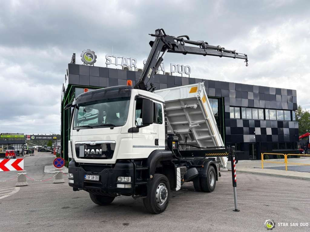 MAN TGS 18.360 4x4 HIAB 144 E-4 Crane Kipper - Camion benne: photos 1 MAN TGS 18.360 4x4 HIAB 144 E-4 Crane Kipper - Camion benne: photos 1